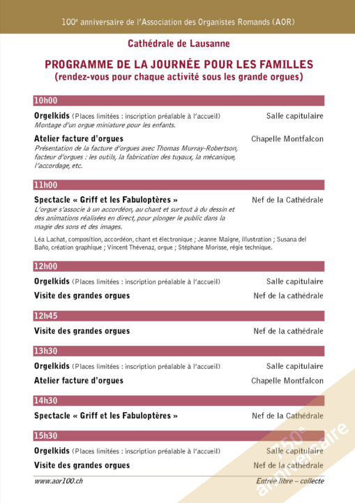 Affiche du programme